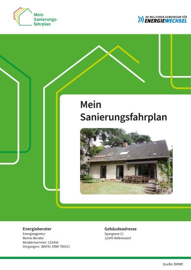 Mein Sanierungsfahrplan – Titelseite